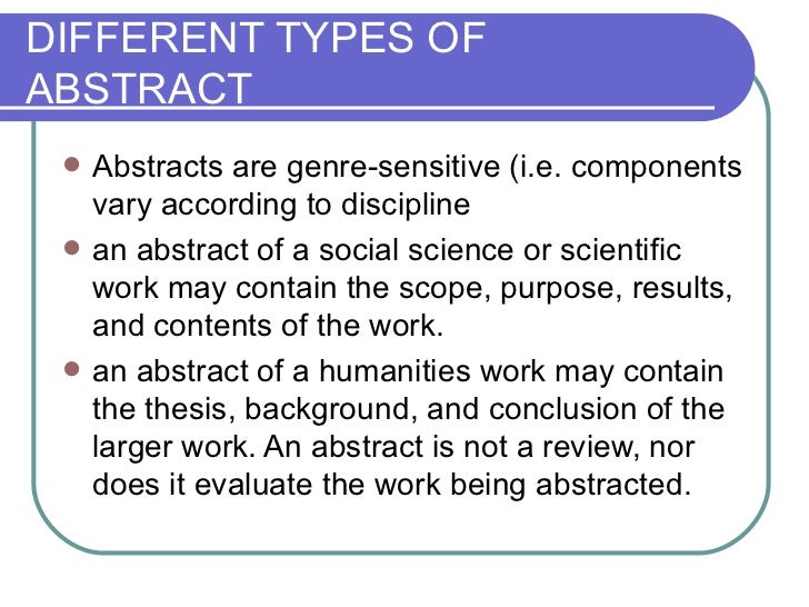 Science how to write an abstract