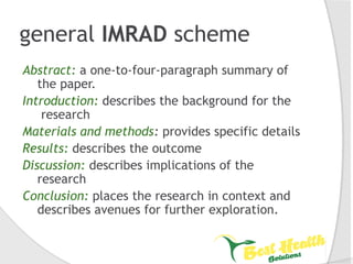 How_to_write_an_academic_article for study findings | PPT