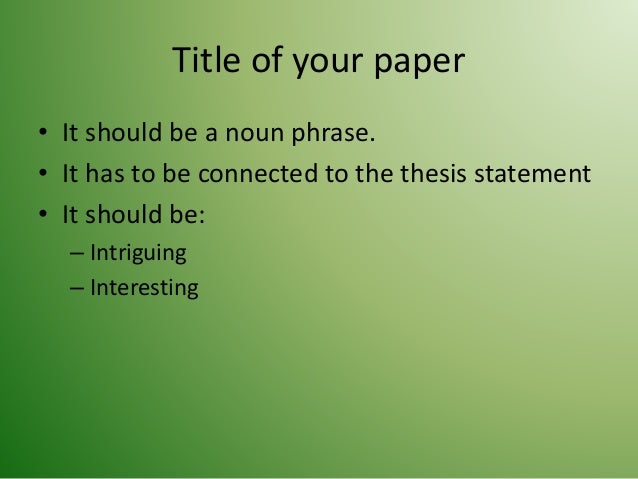 How To Write An Academic Paper