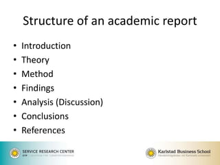 How to write an academic report | PPTX
