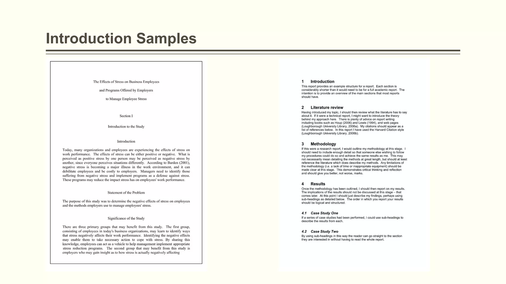 Introduction Samples
 