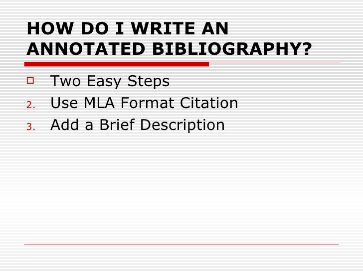 how to write annotated bibliography essay