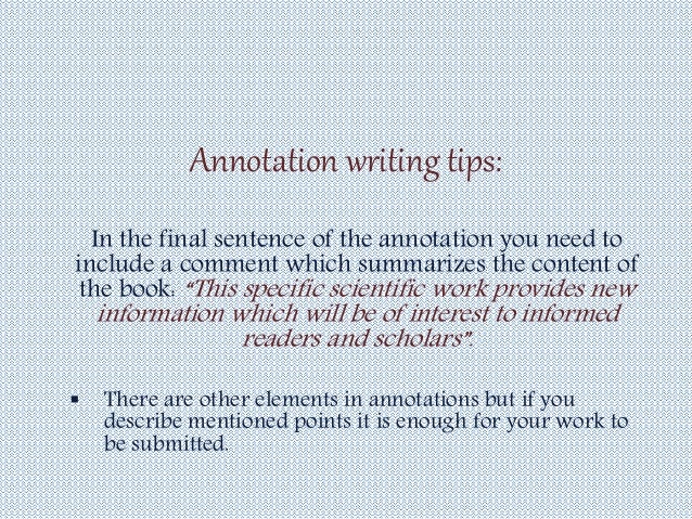 How to write an annotation