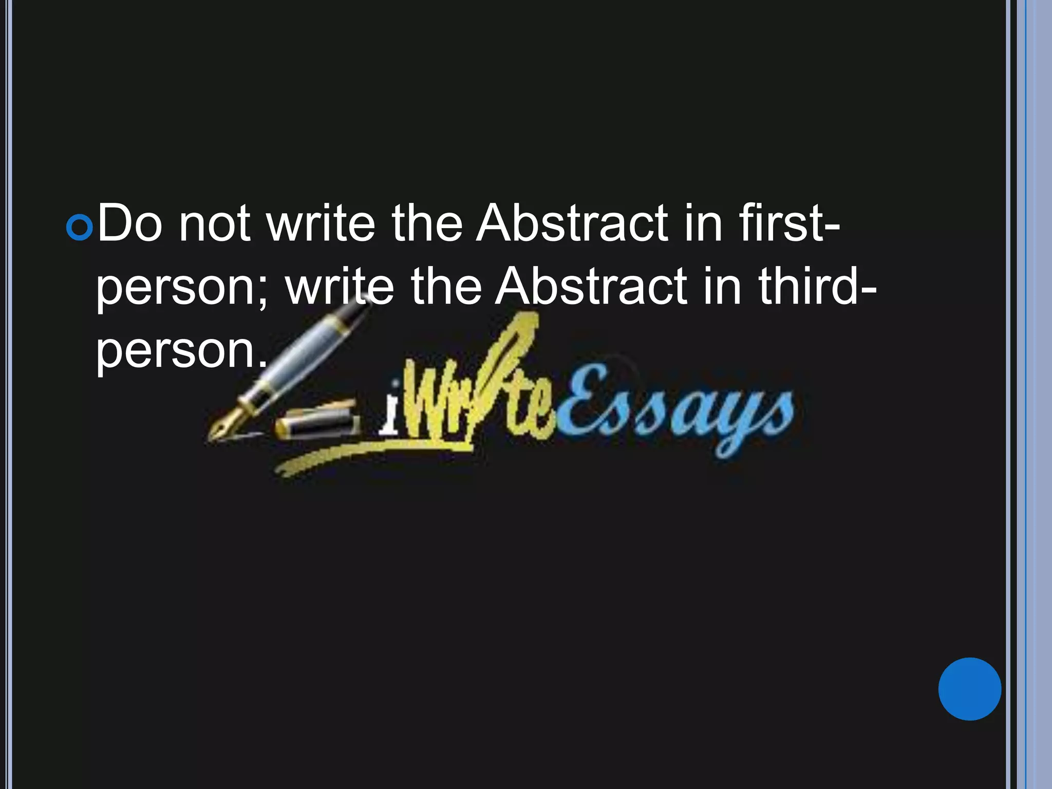 How to write an apa abstract pptx