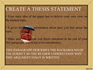 How to write an argumentative essay | PPT