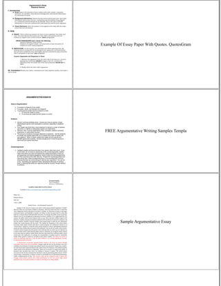 How To Write An Argumentative Research Paper | PDF