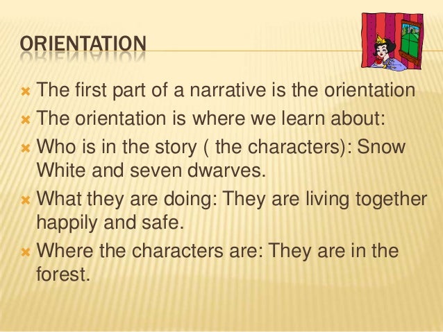 How to write an orientation for a narrative picture
