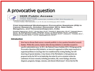 A provocative question
 