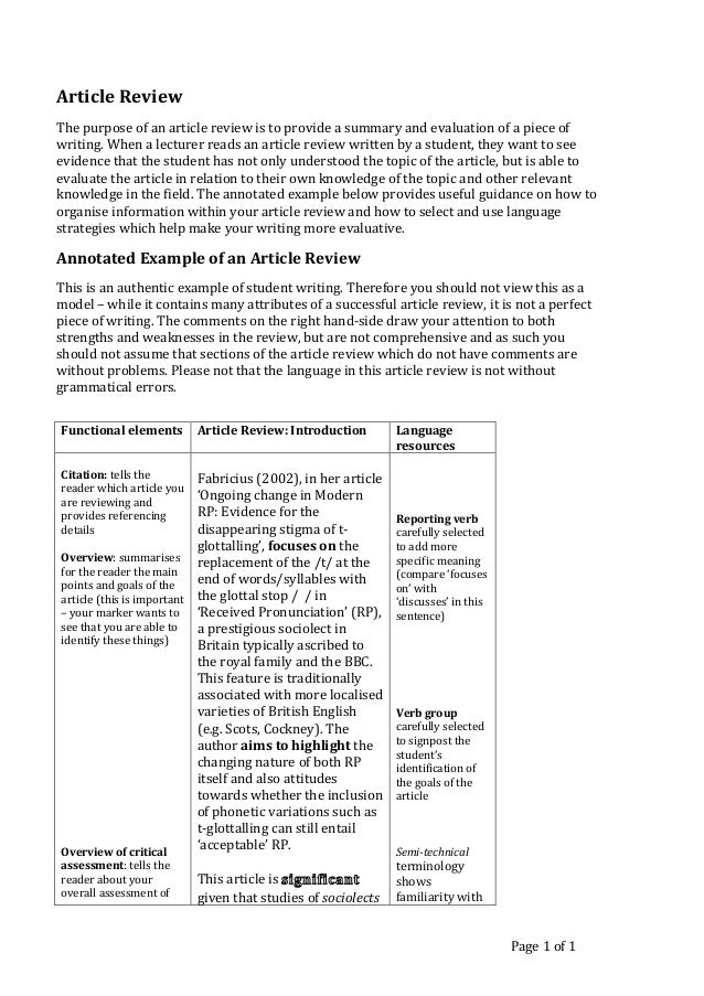 How to write an essay evaluating an article