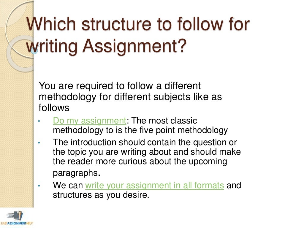 how do you approach writing an assignment