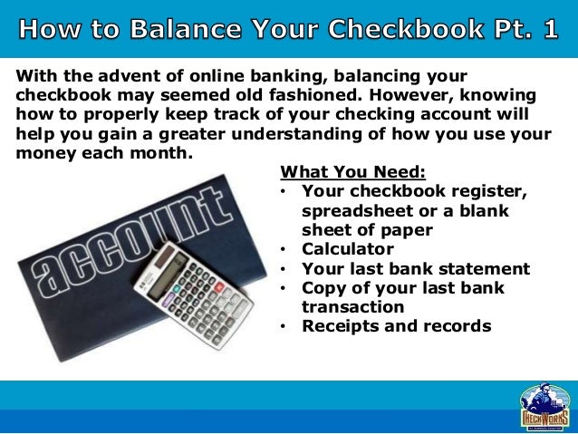 how to write and balance a check