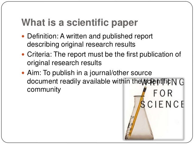 How to write scientific report