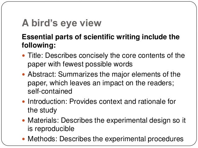 how to write an introduction for a scientific paper