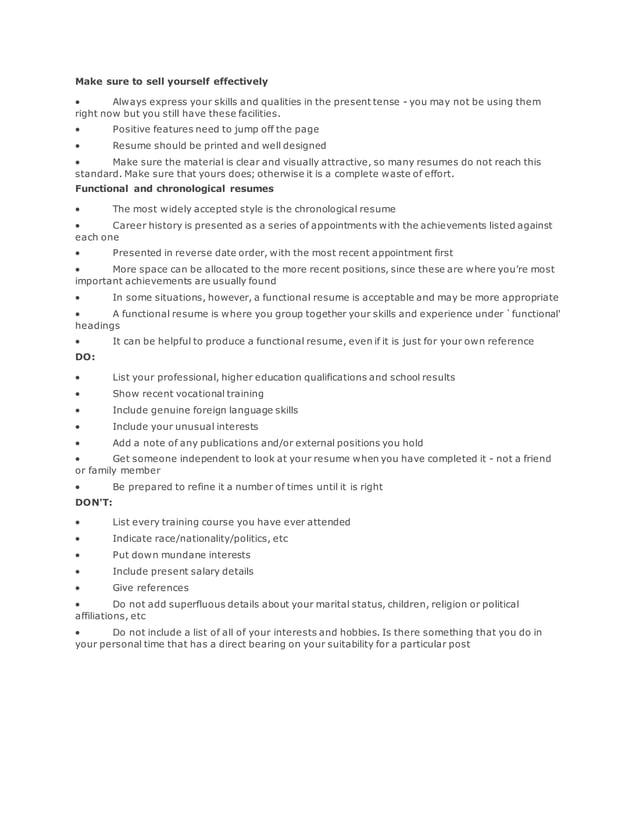 How to write an effective resume - How To Write An Effective Resume 2 638 