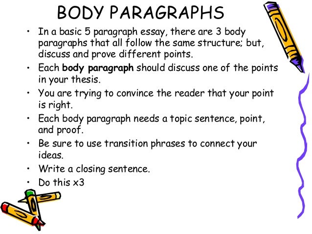 how to write a body paragraph in an essay