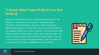 How to write an essay hook | PPTX