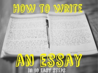 How to write an essay in 10 easy steps
