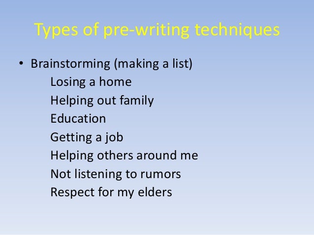Stages of writing an essay