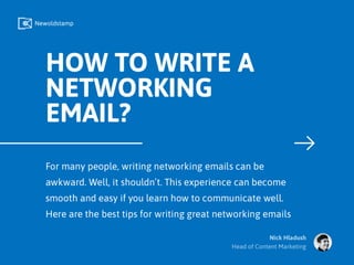 How to Write a Networking Email