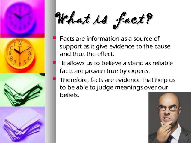 importance of facts in essay
