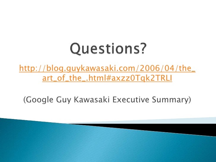 The Art Of The Start Guy Kawasaki Summary The Art Of The Start Guy Kawasaki Summary