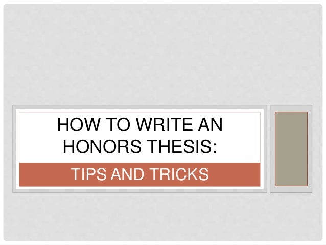 honors thesis ideas