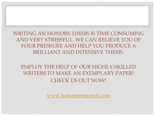 How to write an honors thesis picture