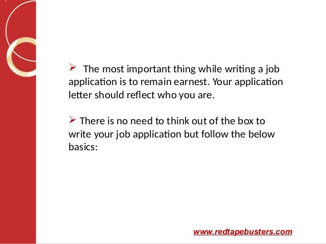How to write an application letter for your first job