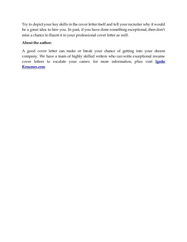 impressive cover letter