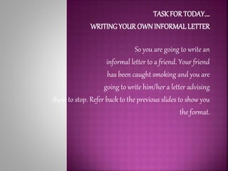 how-to-write-an-informal-or-friendly-letter-pptx