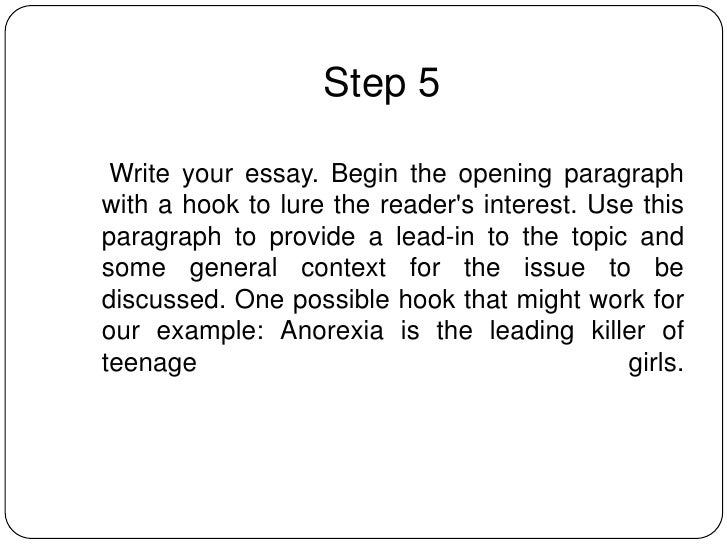 how to write a hook for an informative essay