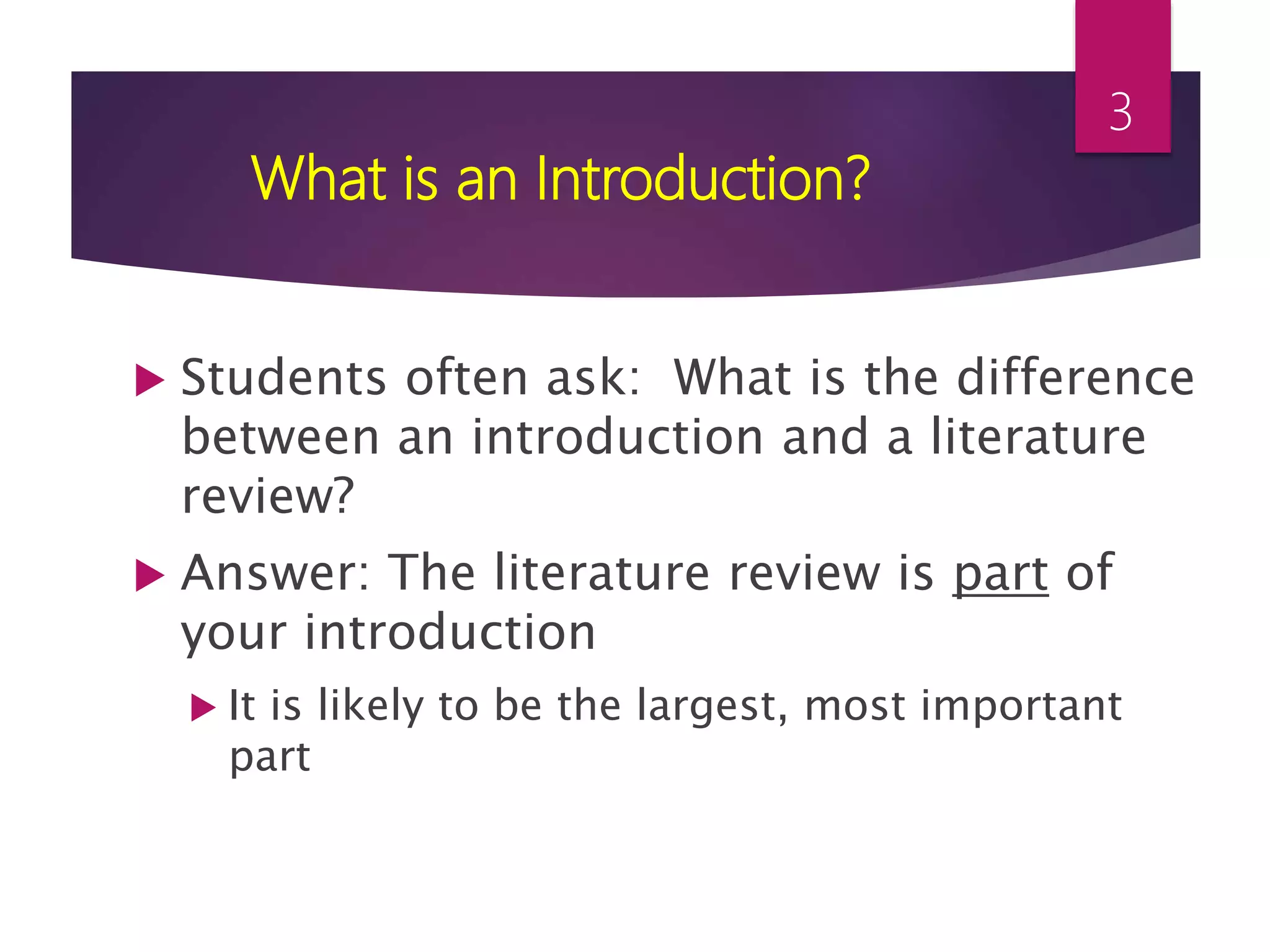 What Introduction Research Introduction & Background Information | PPTX