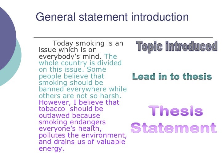 stop smoking thesis statement