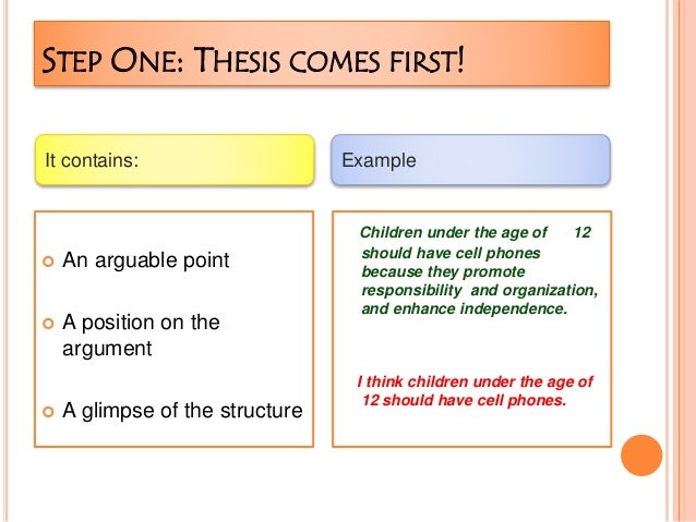 How to write an arguable thesis