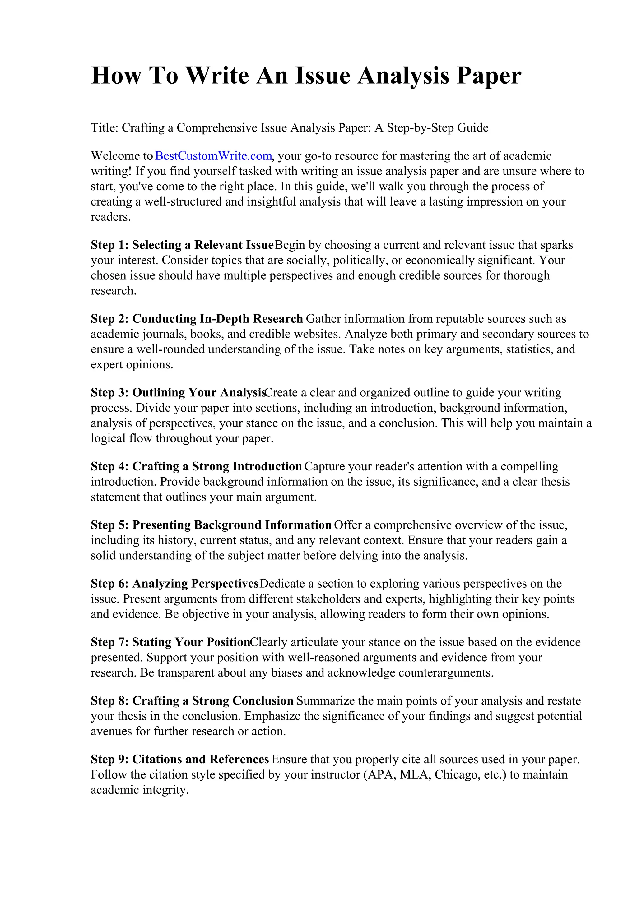 How To Write An Issue Analysis Paper PDF how-to-write-an-issue-analysis-paper-pdf