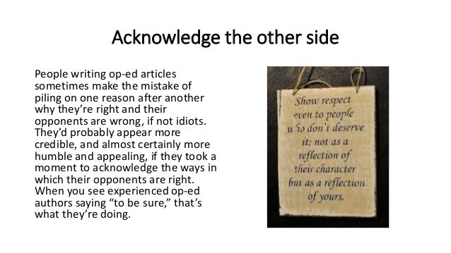 How to write an Op Ed
