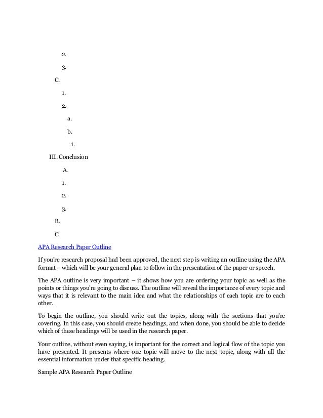 How to type an outline for a research paper