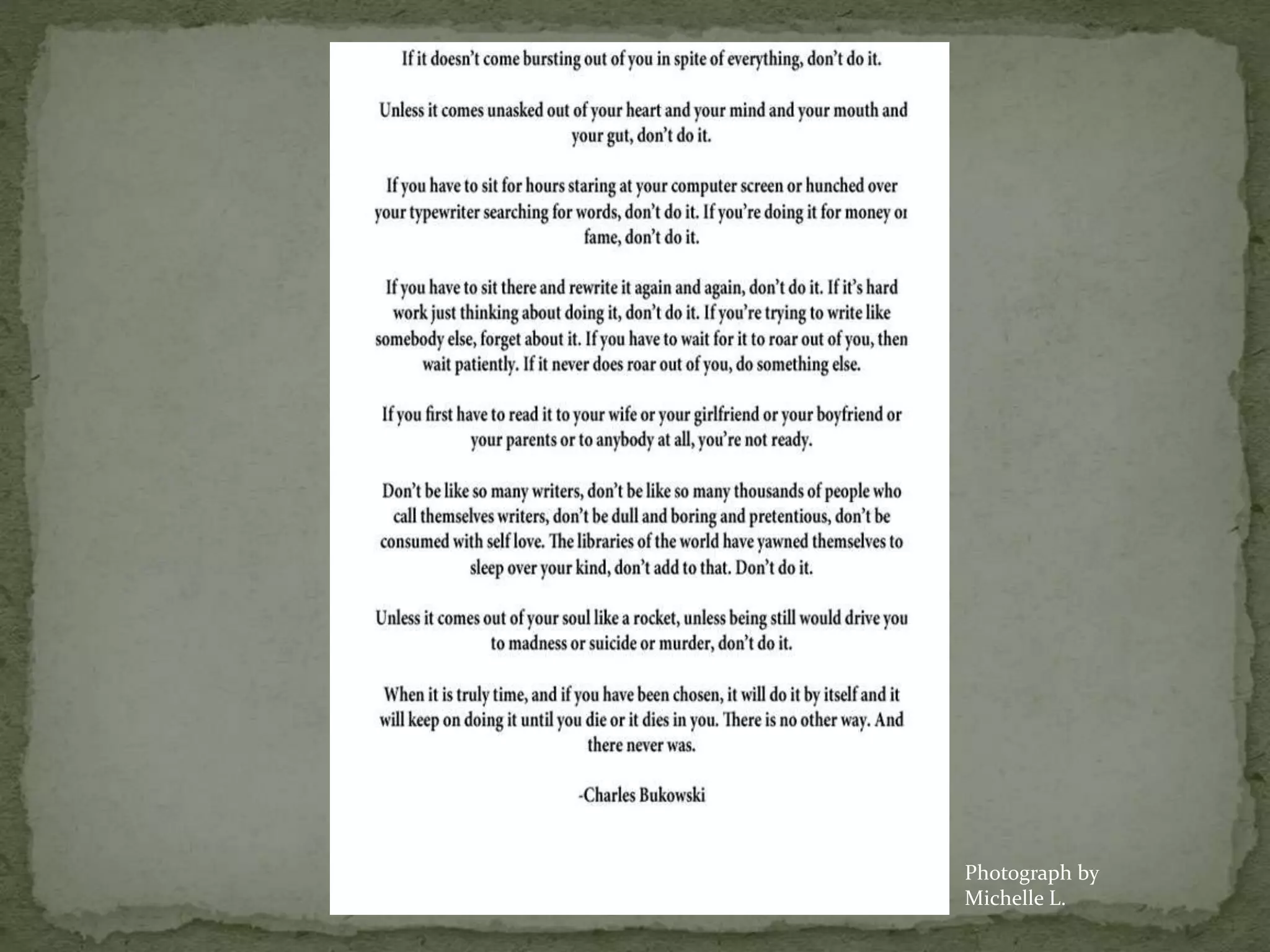 Photograph by
Michelle L.
 