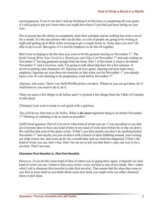 How to write a novel in a month | DOCX