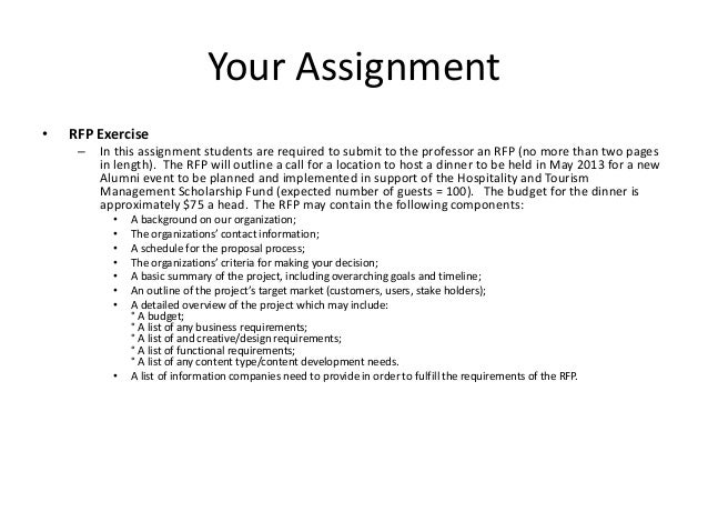How to write an assignment proposal