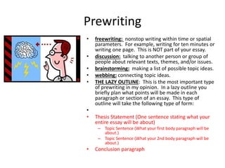 Example For Prep Writing How to write any high school essay | PPTX