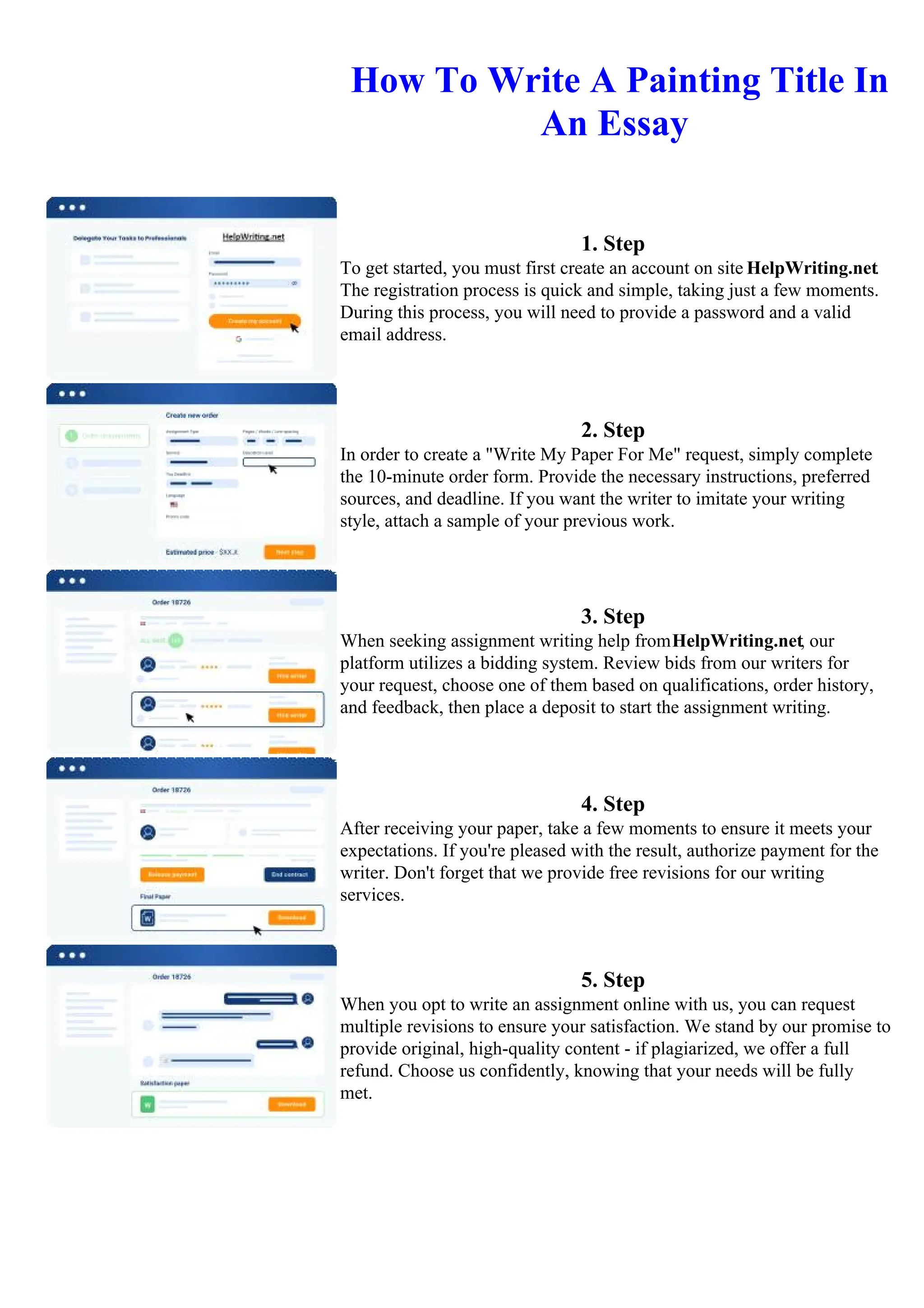 How To Write A Painting Title In An Essay PDF