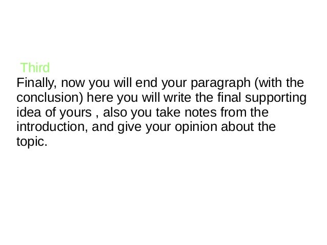 How to write a paragraph
