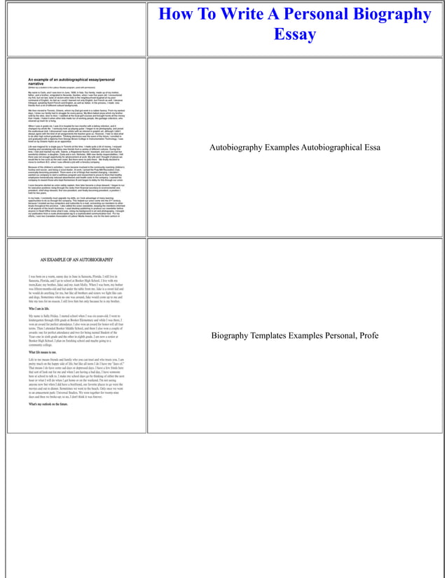 How To Write A Personal Biography Essay | PDF