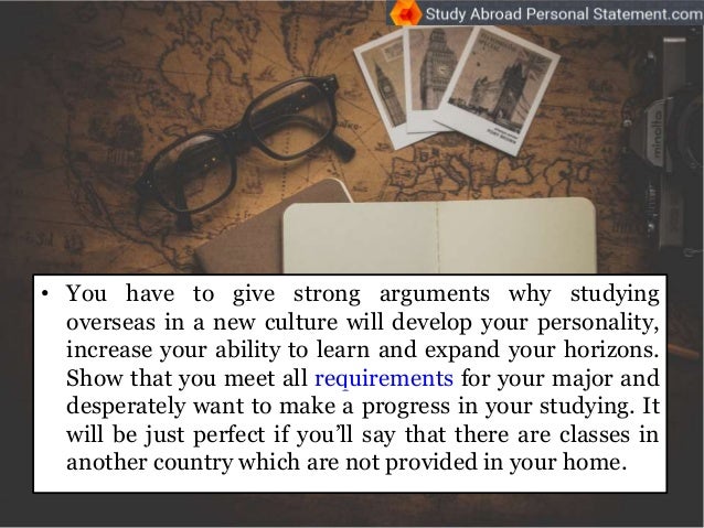 personal statement example studying abroad