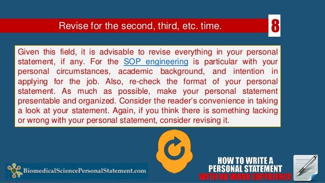 Cv personal statement no experience examples image