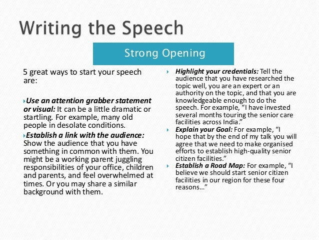 interesting ways to start a persuasive speech