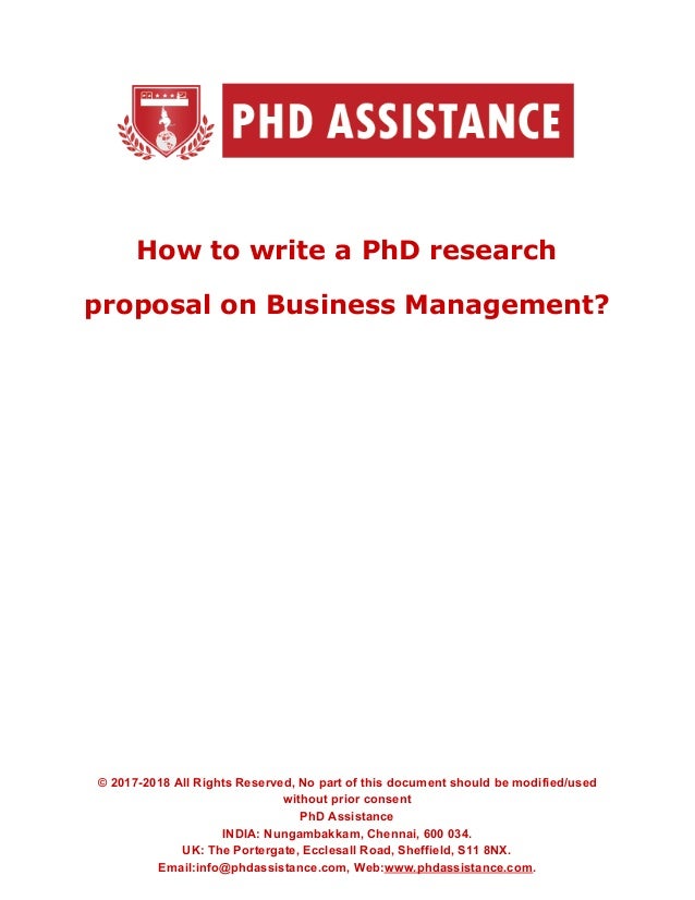 How to write a phd research proposal