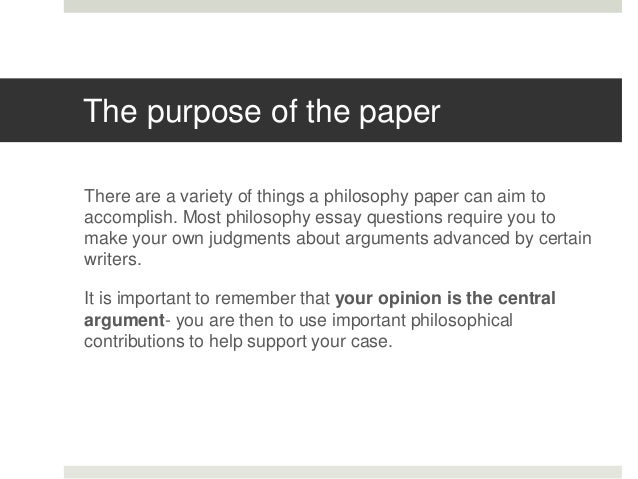 how to write a philosophy essay requirements