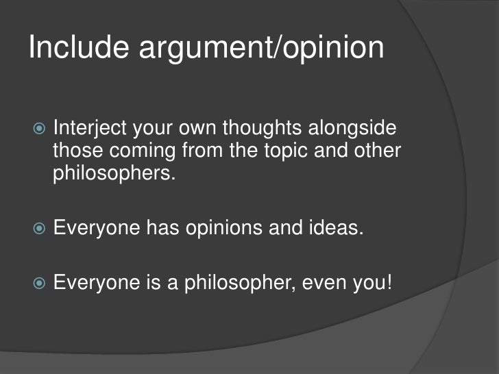 How to write philosophy papers